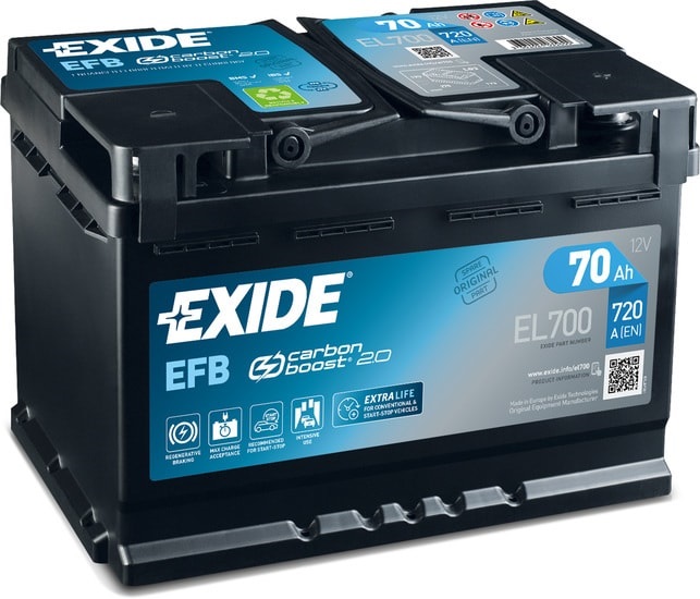Аккумуляторная батарея Exide Maintenance EL700 (12В, 70А/ч)