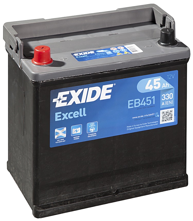 Аккумуляторная батарея Exide EB451 Excell (12В, 45а/ч)
