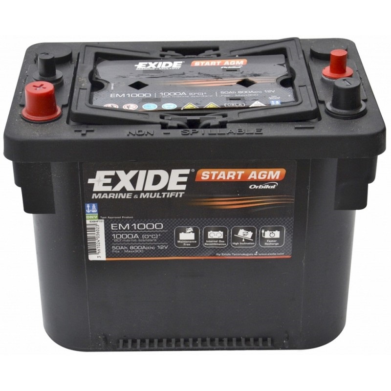 Аккумуляторная батарея Exide EM1000 Maxxima (12В, 50а/ч)