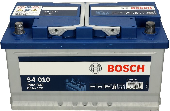 Аккумуляторная батарея Bosch S4 Silver 0 092 S40 100 (12В, 80А/ч)