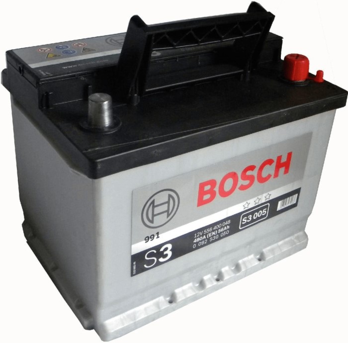 Аккумуляторная батарея Bosch S3 0 092 S30 050 (12В, 56А/ч)
