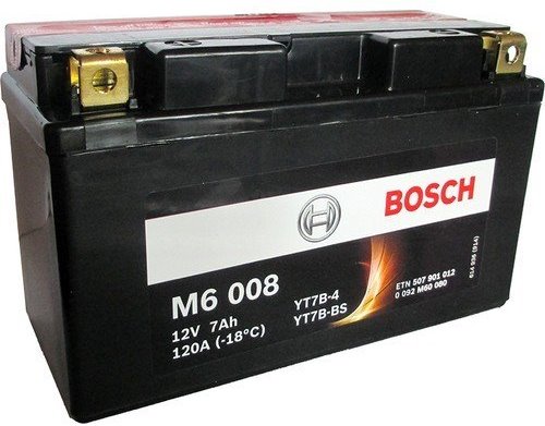 Аккумуляторная батарея Bosch Funstart AGM 0 092 M60 080 (12В, 7А/ч)
