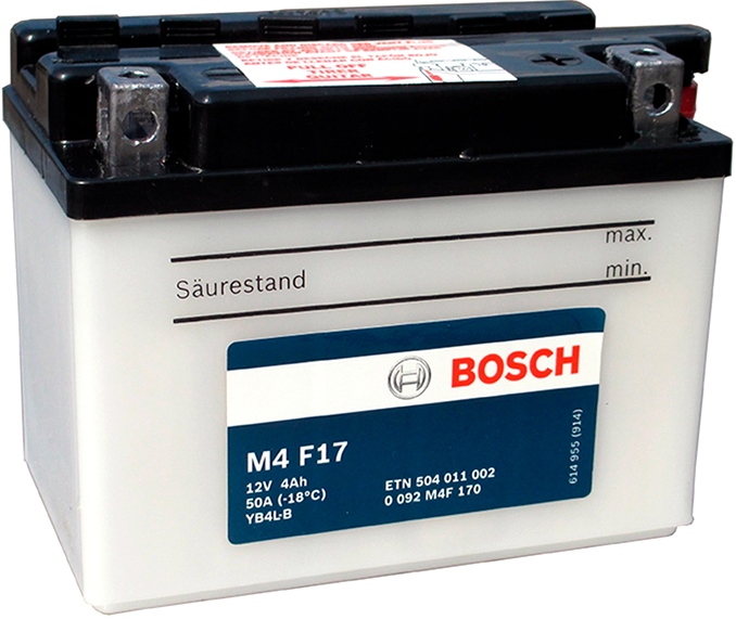 Аккумуляторная батарея Bosch Funstart FreshPack 0 092 M4F 170 (12В, 4А/ч)
