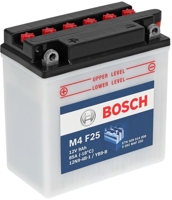 Аккумуляторная батарея Bosch Funstart FreshPack 0 092 M4F 250 (12В, 9А/ч)