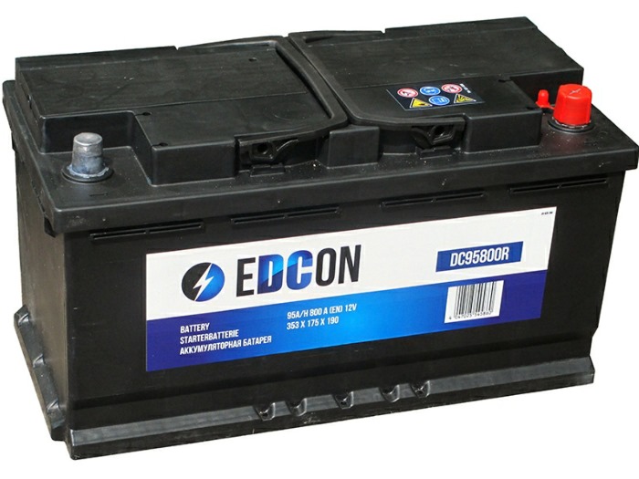 Автомобильный аккумулятор EDCON DC100830R (12В, 100А/ч)