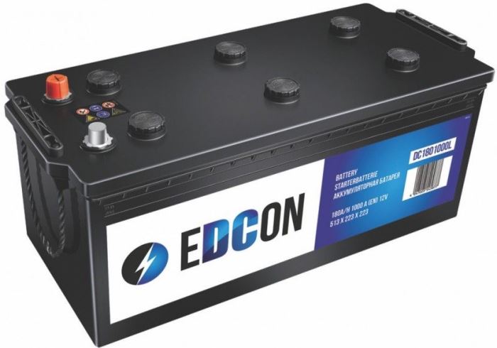 Автомобильный аккумулятор EDCON DC1801000L (12В, 180А/ч)