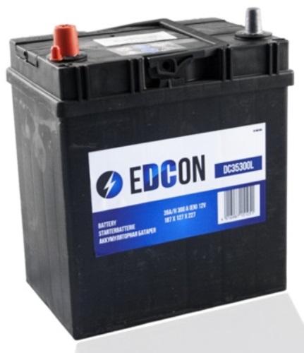 Автомобильный аккумулятор EDCON DC35300L (12В, 35А/ч)