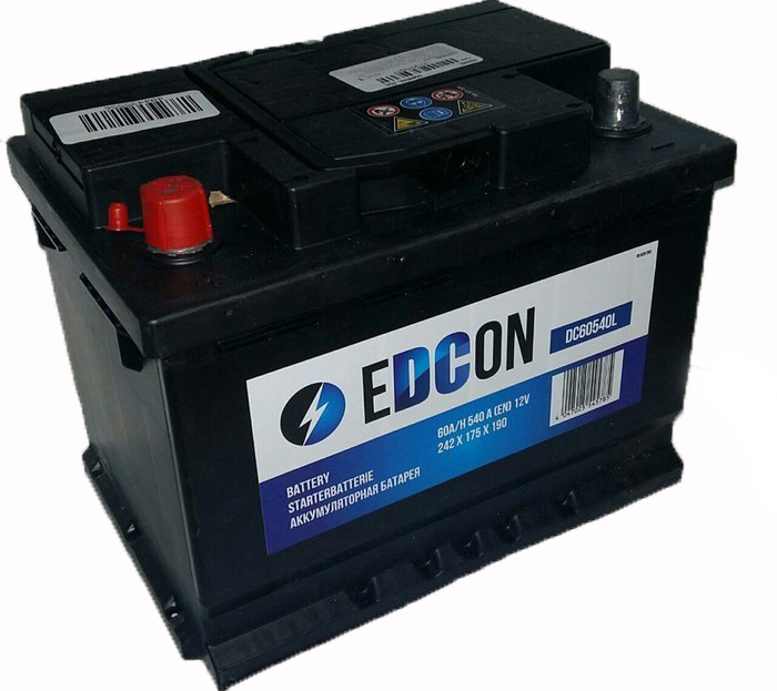 Автомобильный аккумулятор EDCON DC60540L (12В, 60А/ч)