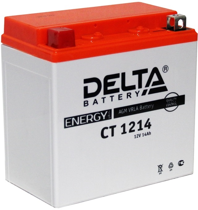 Аккумулятор DELTA Battery AGM YTX16-BS CT 1214 (12В, 15А/ч)