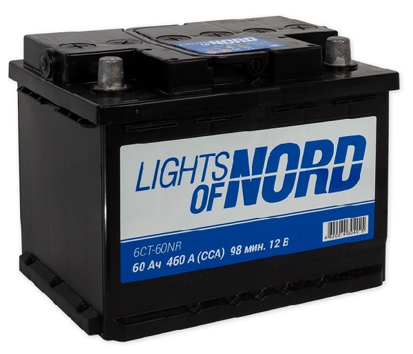 Батарея аккумуляторная Lights of Nord 6CN-60NR (12В, 60А/ч)