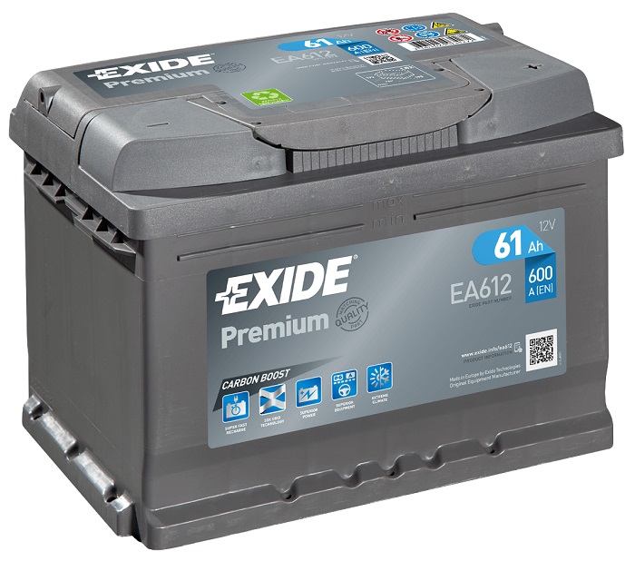 Аккумуляторная батарея Exide Premium EA612 (12В, 61А/ч)