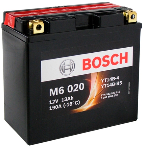 Аккумуляторная батарея Bosch Funstart AGM 0 092 M60 200 (12В, 12А/ч)