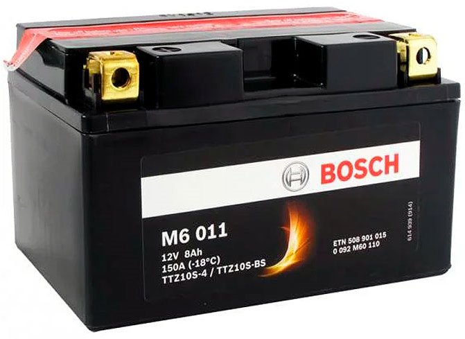 Аккумуляторная батарея Bosch Funstart AGM 0 092 M60 110 (12В, 8А/ч)