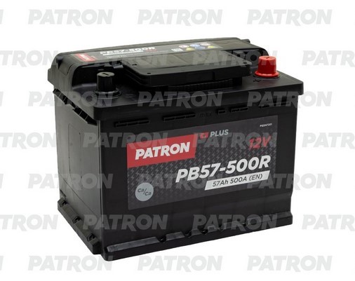 Аккумуляторная батарея PATRON PLUS PB57-500R (12В, 57А/ч)
