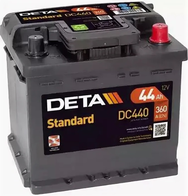 Аккумуляторная батарея DETA STANDARD DC440 (12В, 44А/ч)