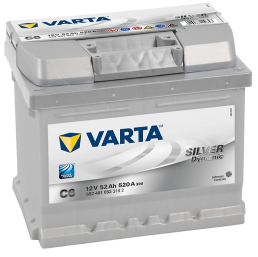 Аккумуляторная батарея VARTA Silver Dynamic 552 401 052 316 2 (12В, 52А/ч)