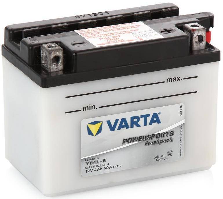 Аккумуляторная батарея VARTA Funstart FreshPack 504 011 002 A51 4 (12В, 4А/ч)