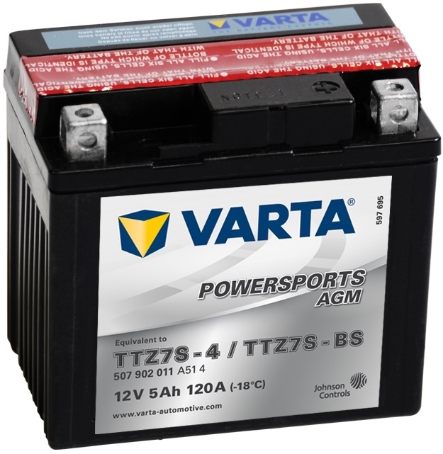 Аккумуляторная батарея VARTA Funstart AGM 507 902 011 A51 4 (12В, 5А/ч)