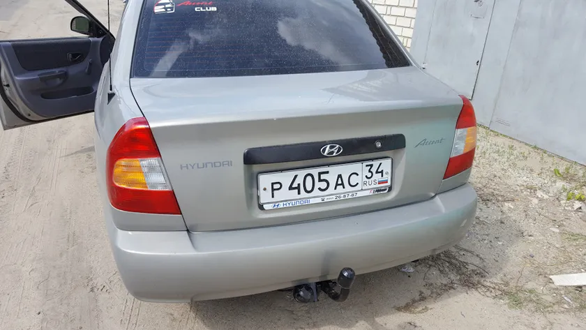 Фаркоп Лидер-Плюс для Hyundai Accent II (ТагАЗ) седан 2000-2008