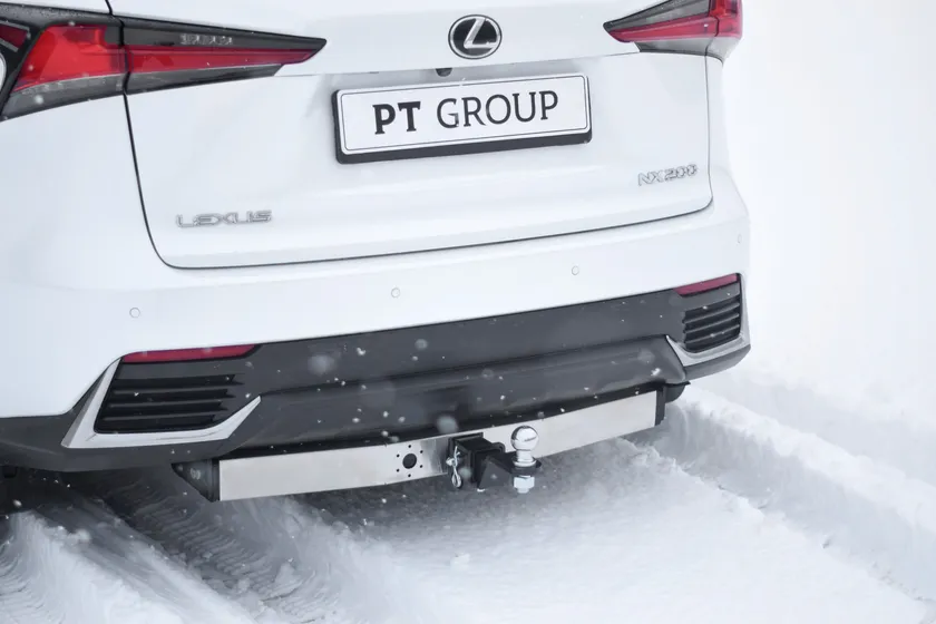 Фаркоп PT Group для Lexus NX 2014-2020 с хромированной накладкой
