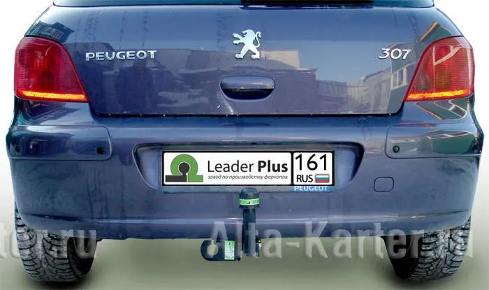 Фаркоп Лидер-Плюс для Peugeot 307 хэтчбек 2001-2008