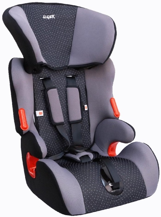 Детское автомобильное кресло SIGER Космо, серый