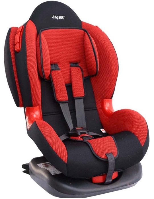 Детское автомобильное кресло SIGER Кокон ISOFIX, красный