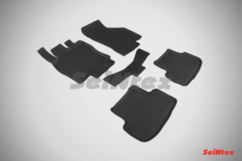Коврики резиновые Seintex с высоким бортиком для салона Volkswagen Golf VII 2012-2020