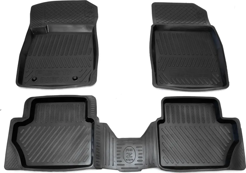 Коврики Rezkon резиновые для салона Ford Fiesta VI 2015-2020