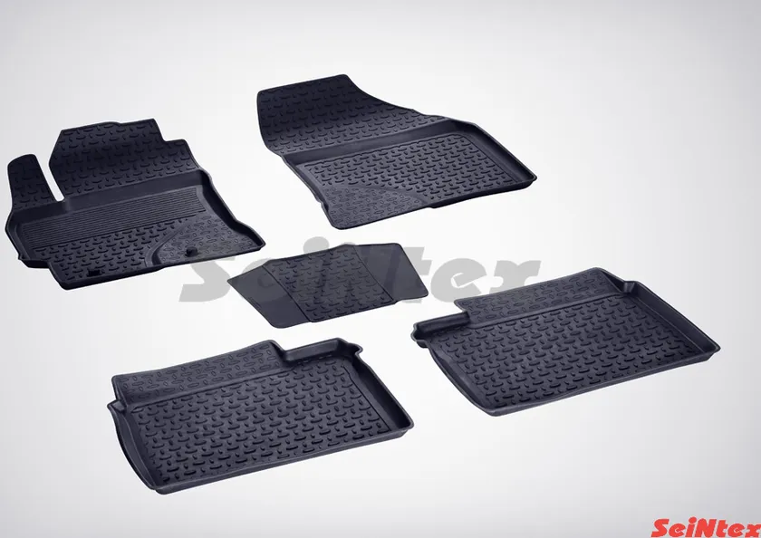 Коврики резиновые Seintex с высоким бортиком для салона Toyota Corolla E180/E170 2013-2019