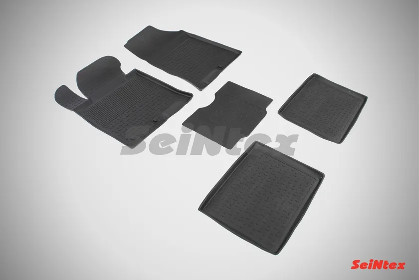 Коврики резиновые Seintex с высоким бортиком для салона Hyundai i40 2012-2020