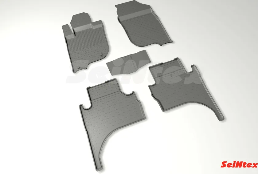Коврики резиновые Seintex с высоким бортиком для салона Mitsubishi L200 V 2015-2020