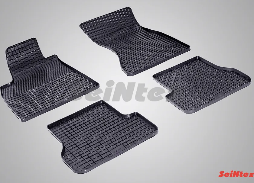 Коврики резиновые Seintex с узором сетка для салона Audi A6 C7 рестайлинг 2015-2020