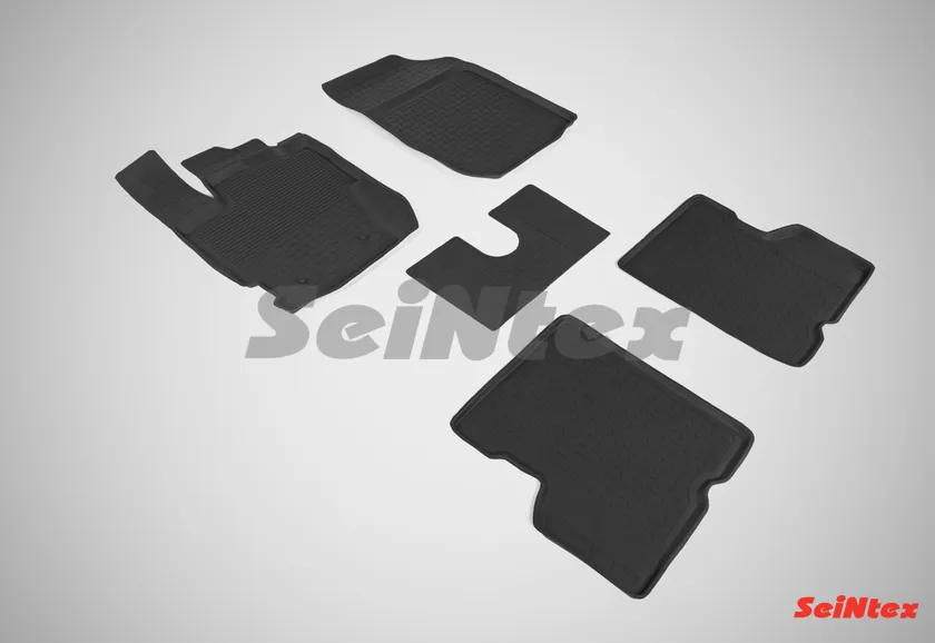 Коврики резиновые Seintex с высоким бортиком для салона Renault Kaptur 4WD 2013-2020