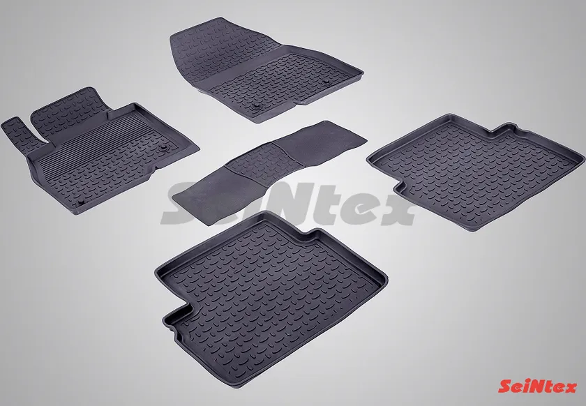 Коврики резиновые Seintex с высоким бортиком для салона Mazda 3 III 2013-2020
