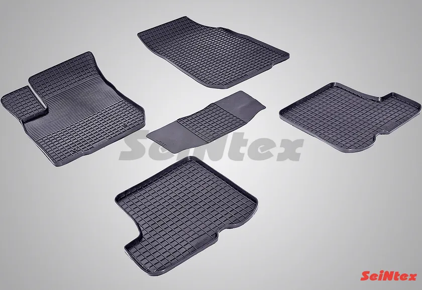 Коврики резиновые Seintex с узором сетка для салона Renault Sandero 2010-2013