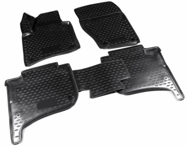 Коврики 3D Format c повышенной износостойкостью для салона Volkswagen Touareg II (2-х зонный климат контроль) 2010-2018 