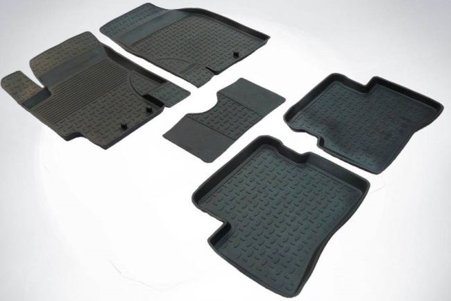 Комплект ковриков 3D Seintex для салона Subaru Forester V 2018-2020 черные