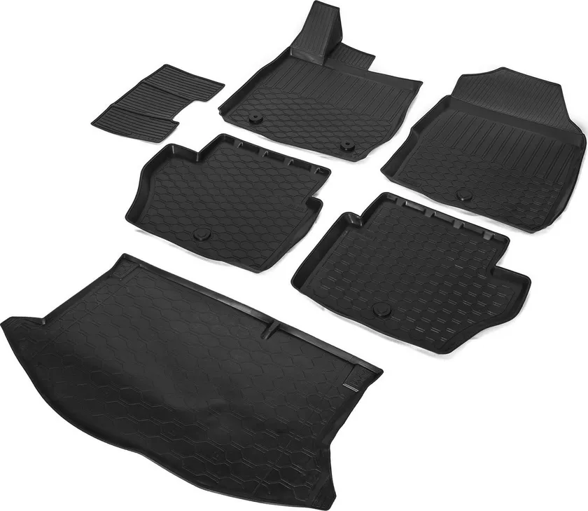 Комплект ковриков Rival для салона и багажника Ford Fiesta VI рестайлинг хэтчбек 2015-2020