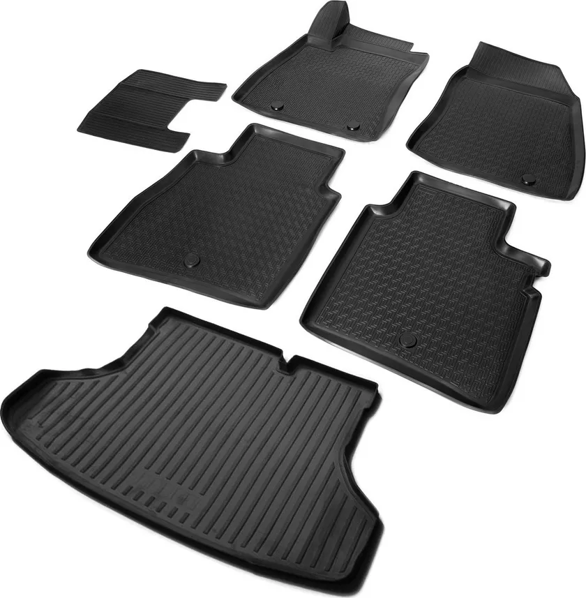 Комплект ковриков Rival для салона и багажника Nissan Sentra VII B17 седан 2014-2017