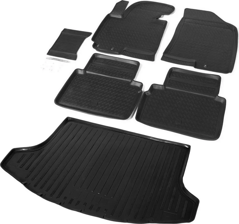 Комплект ковриков Rival для салона и багажника Kia Sportage III 2010-2016