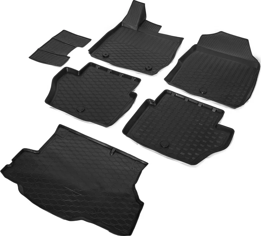 Комплект ковриков Rival для салона и багажника Ford Fiesta VI рестайлинг седан 2015-2020