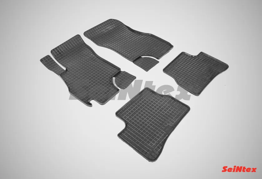 Коврики резиновые Seintex с узором сетка для салона Hyundai Accent IV 2010-2020