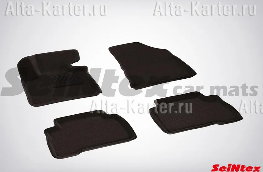Коврики Seintex 3D ворсовые для салона Kia Sorento II рестайлинг 2012-2020 Серые