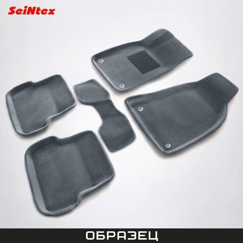 Коврики Seintex 3D ворсовые для салона Ford Explorer V рестайлинг (V-3.0) 2015-2020 Серые