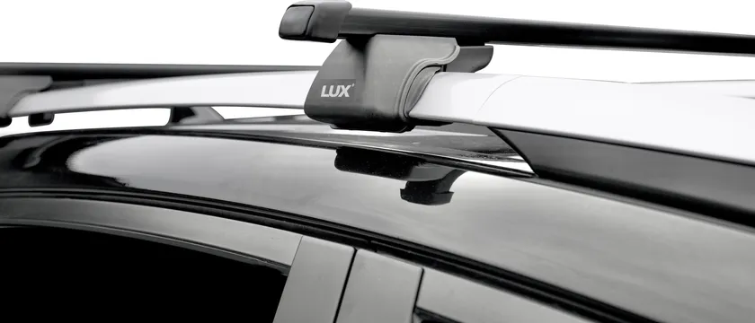 Багажник на рейлинги LUX Классик для Ford Explorer V 2010-2020 (Прямоугольные дуги)