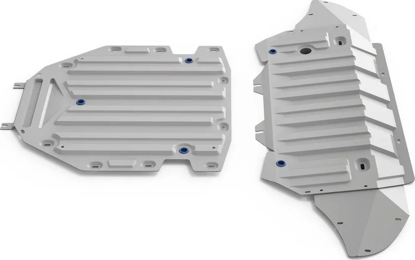 Защита алюминиевая Rival для радиатора, картера и КПП Audi Q7 II 2015-2020