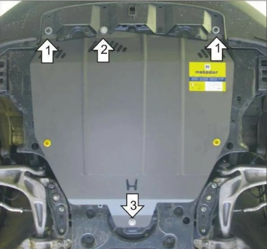 Защита Мотодор для картера, КПП Honda Civic VIII 5-дв