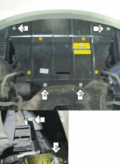 Защита Мотодор для радиатора BMW 5-серия E60 2007-2010