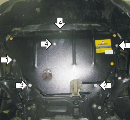 Защита Мотодор для картера, КПП Ford Galaxy II 2007-2015